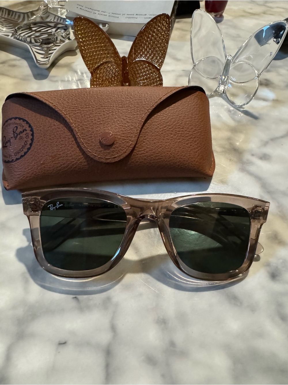 Ray-Ban Men’s Transparent Brown Reverse Green Lenses